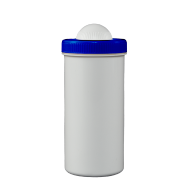 Jar - 200 ml - White, Blue Lid - 5 Pieces
