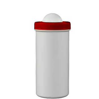 Jar - 200 ml - White, Red Lid - 5 Pieces