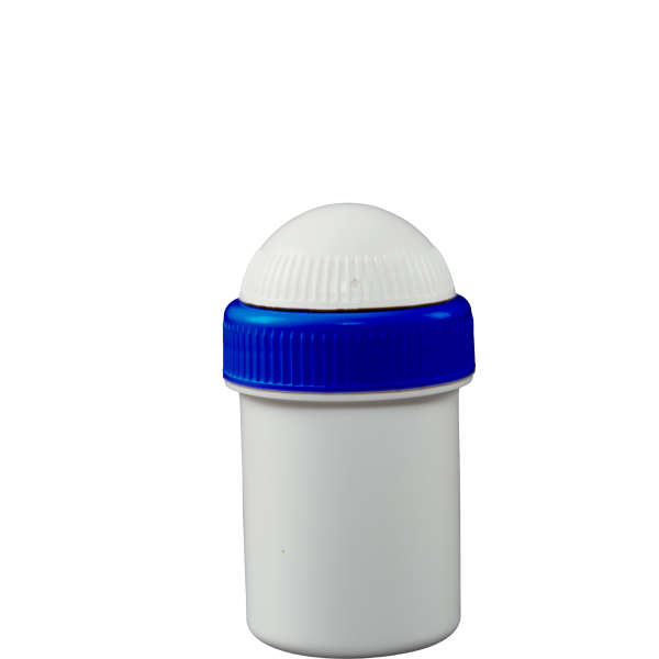 Jar - 30 ml - White, Blue Lid - 10 Pieces