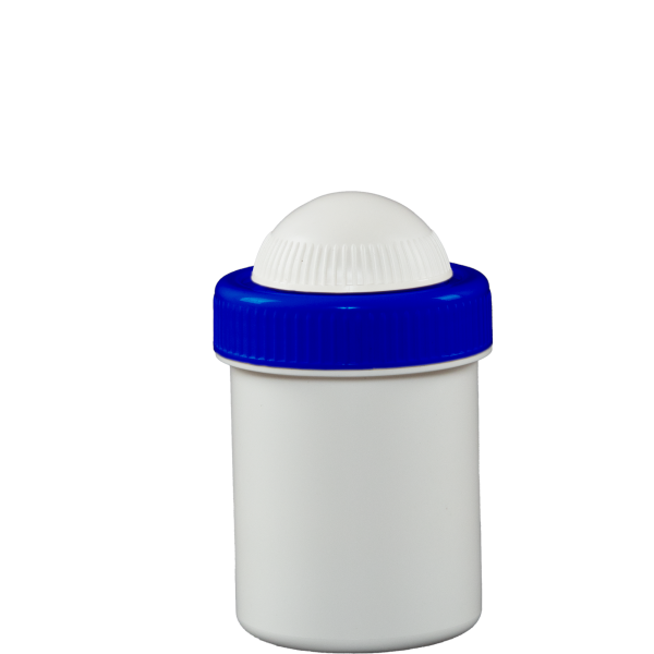 Jar - 50 ml - White, Blue Lid - 10 Pieces
