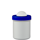 Jar - 100 ml - White, Blue Lid - 10 Pieces