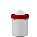 Jar - 100 ml - White, Red Lid - 10 Pieces