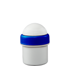 Jar - 15 ml - White, Blue Lid - 10 Pieces
