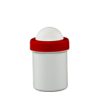Jar - 50 ml - White, Red Lid - 10 Pieces